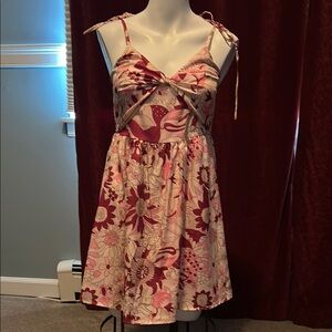 Pink Mini Sundress with Spaghetti Straps for a Night Out